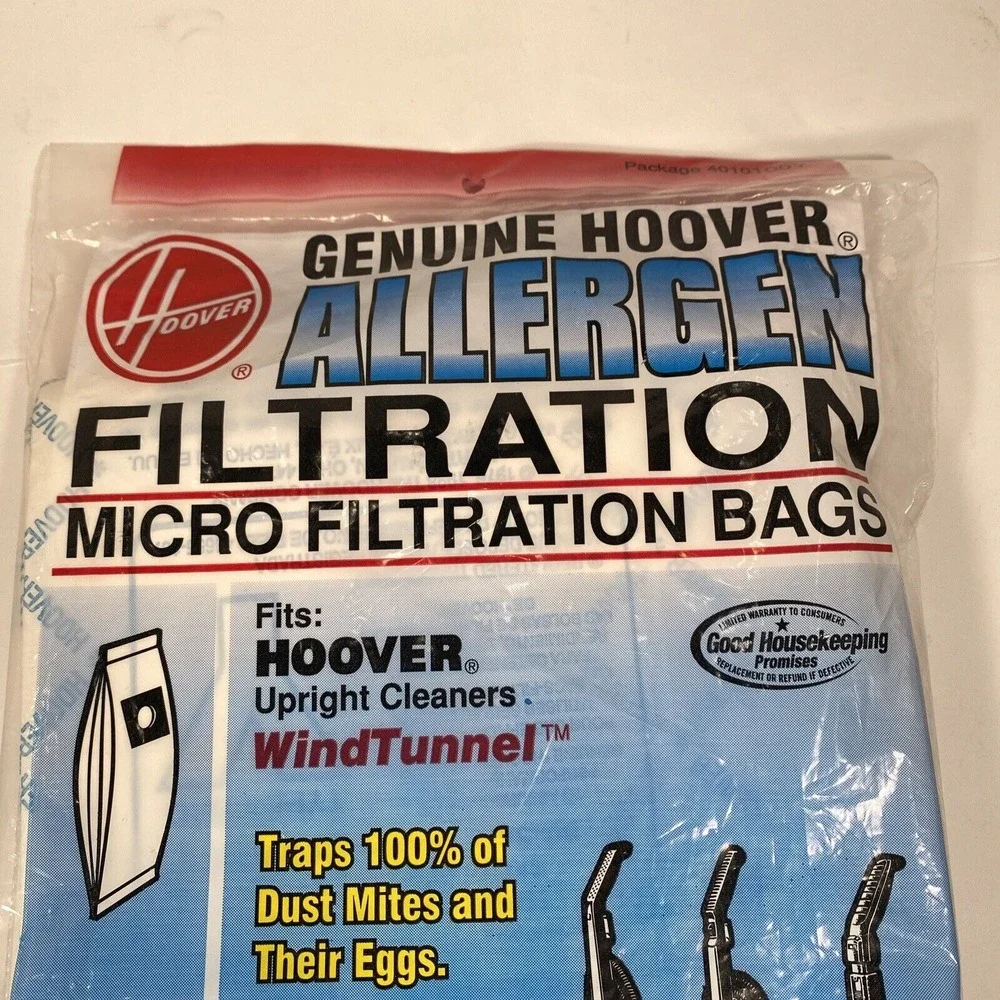 Type Y Hoover Vacuum Bags‎ Micro Filtration Allergen Genuine NIP 4